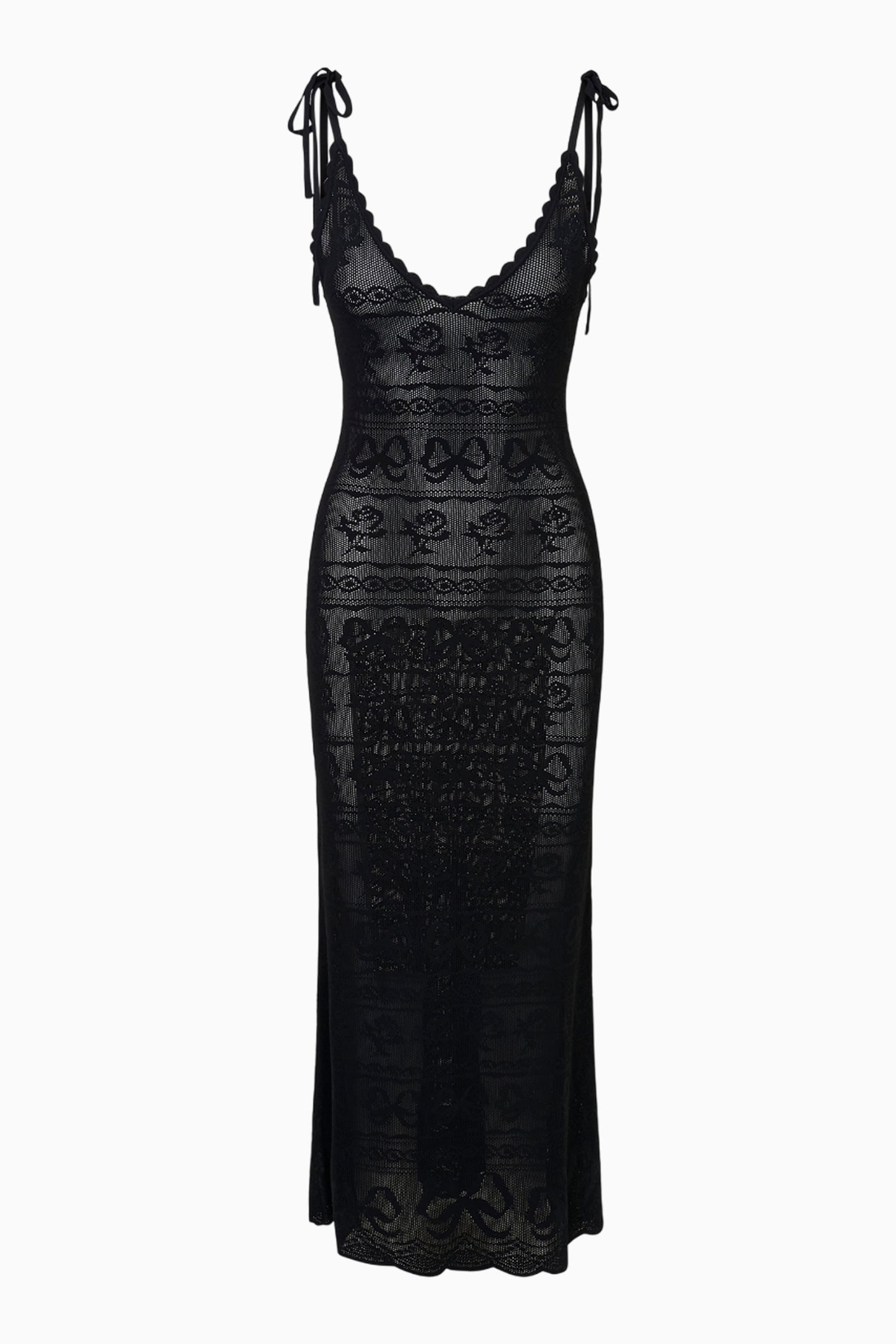 Cillian Pointelle Knit Maxi Dress