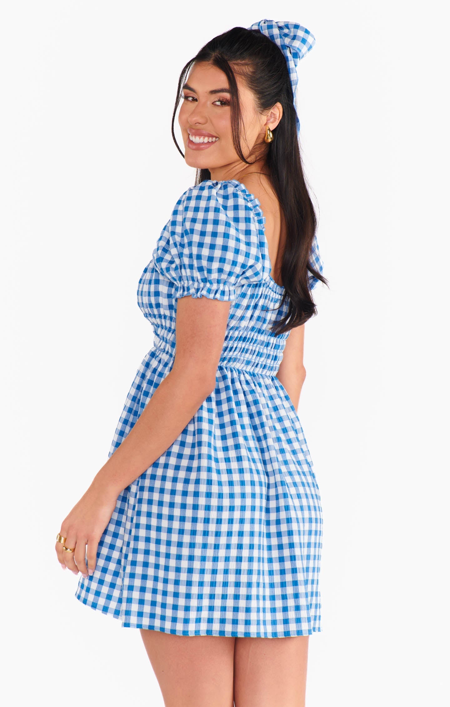 Esme Mini Dress ~ Blue Bounty Gingham