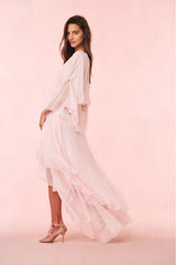 Collia Silk Maxi Dress - PALE PINK