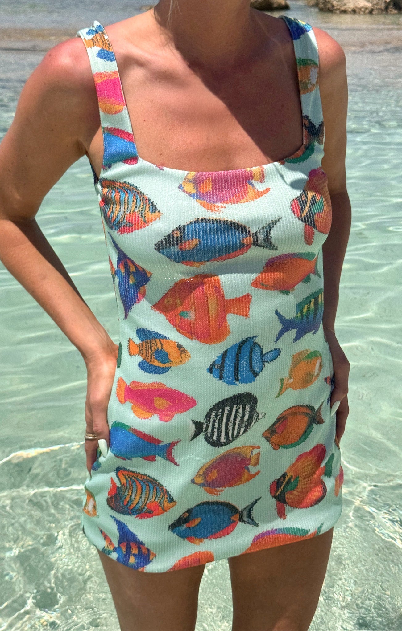 Lets Go Mini Dress ~ Rainbow Reef Sequins