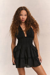 Deanna Heritage Halter Mini Dress