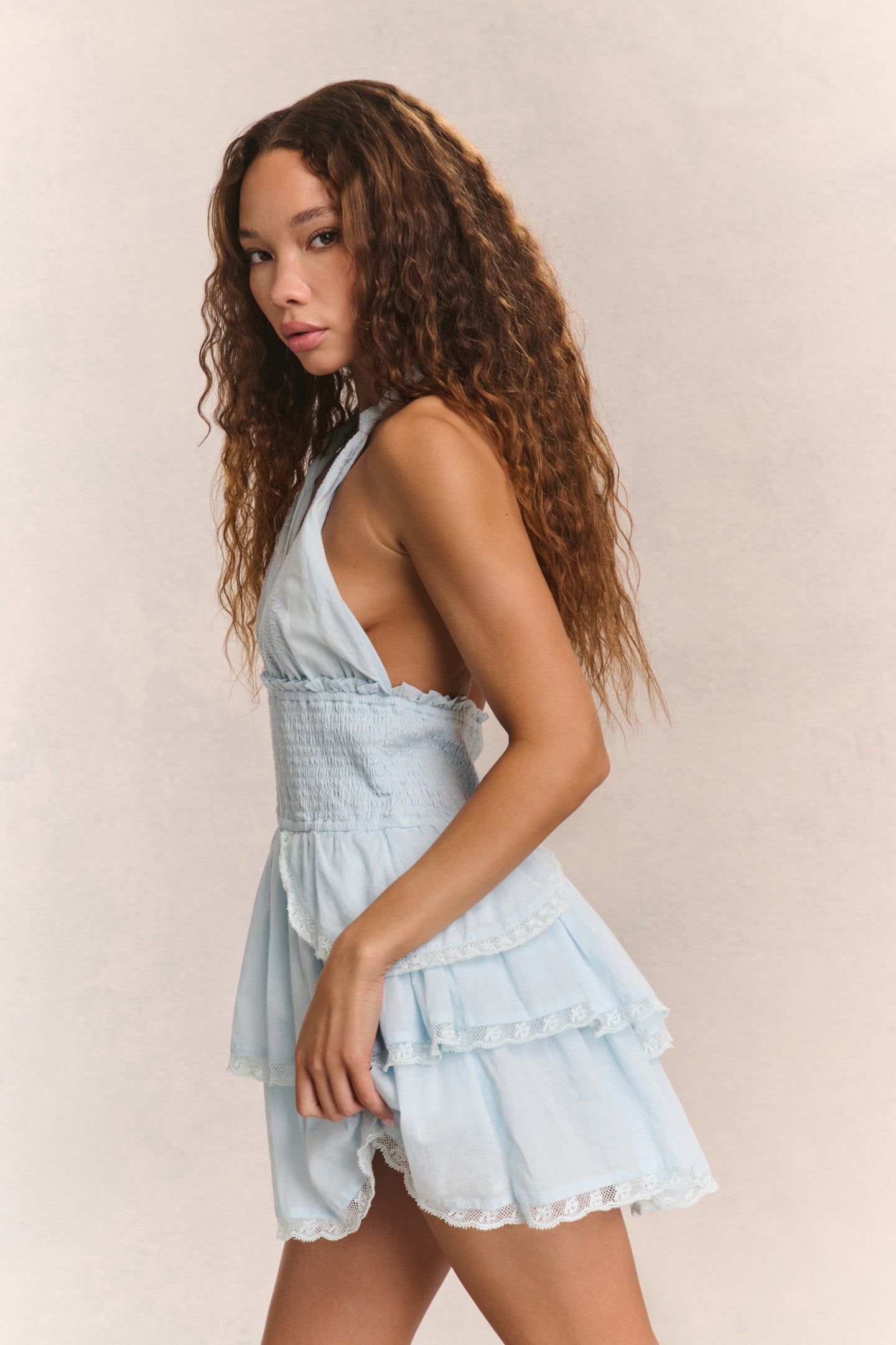 Deanna Heritage Halter Mini Dress