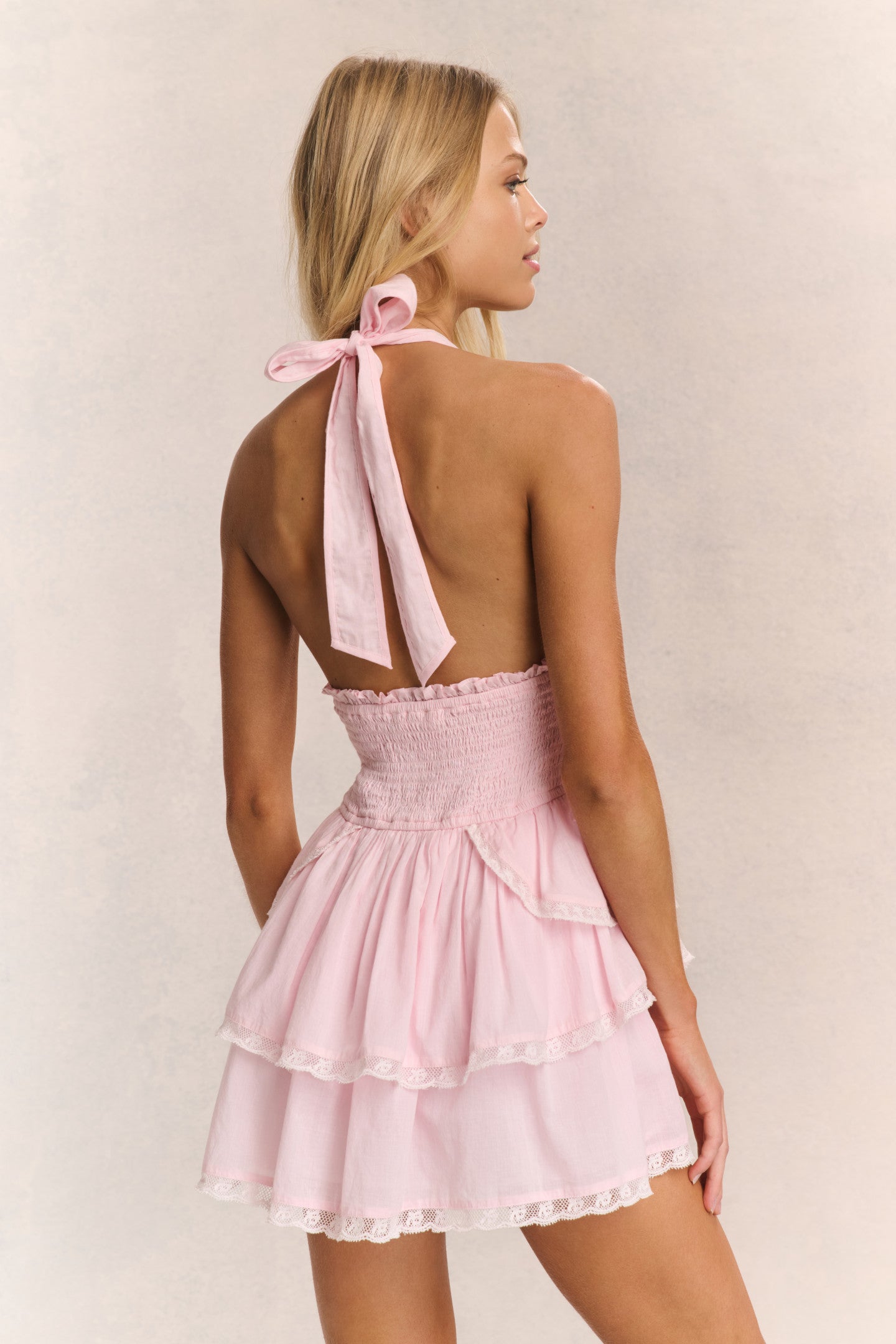 Deanna Heritage Halter Mini Dress