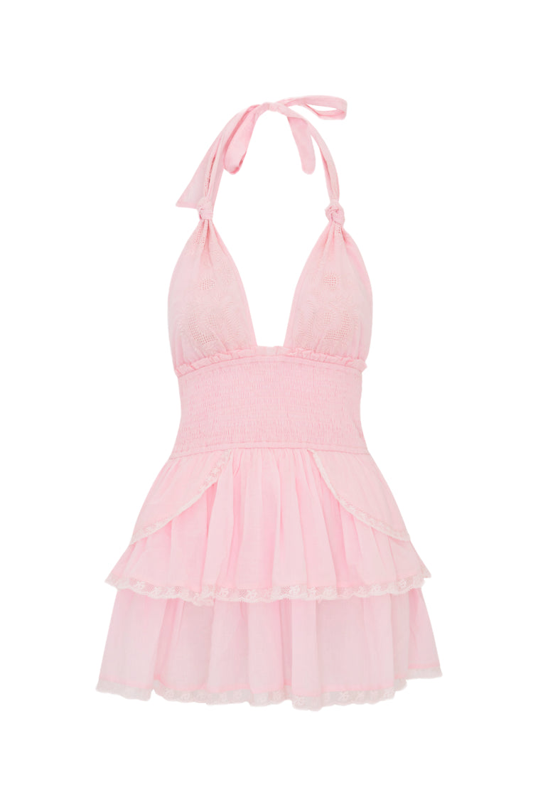 Deanna Heritage Halter Mini Dress