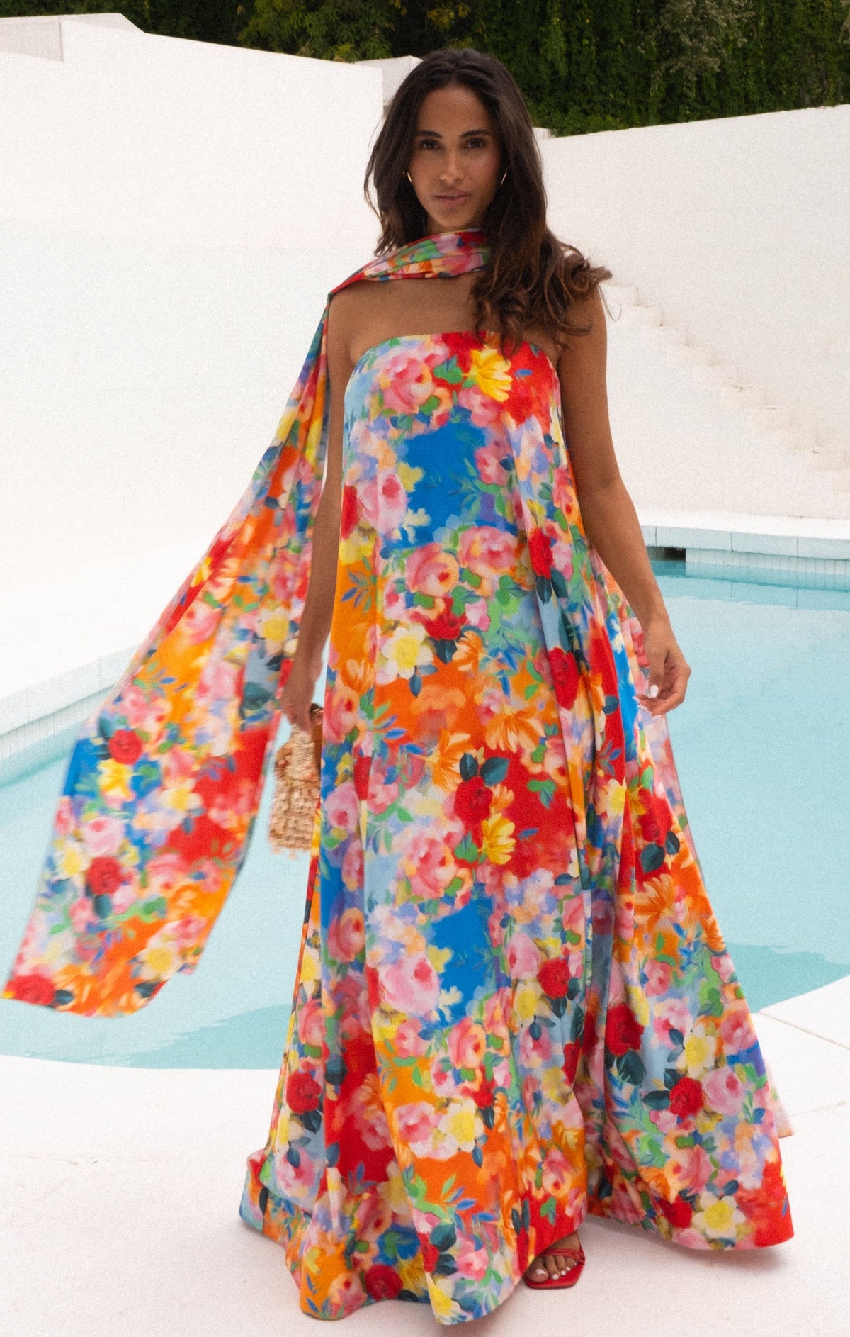 Tinsley Tube Dress ~ Sunset Garden Gala