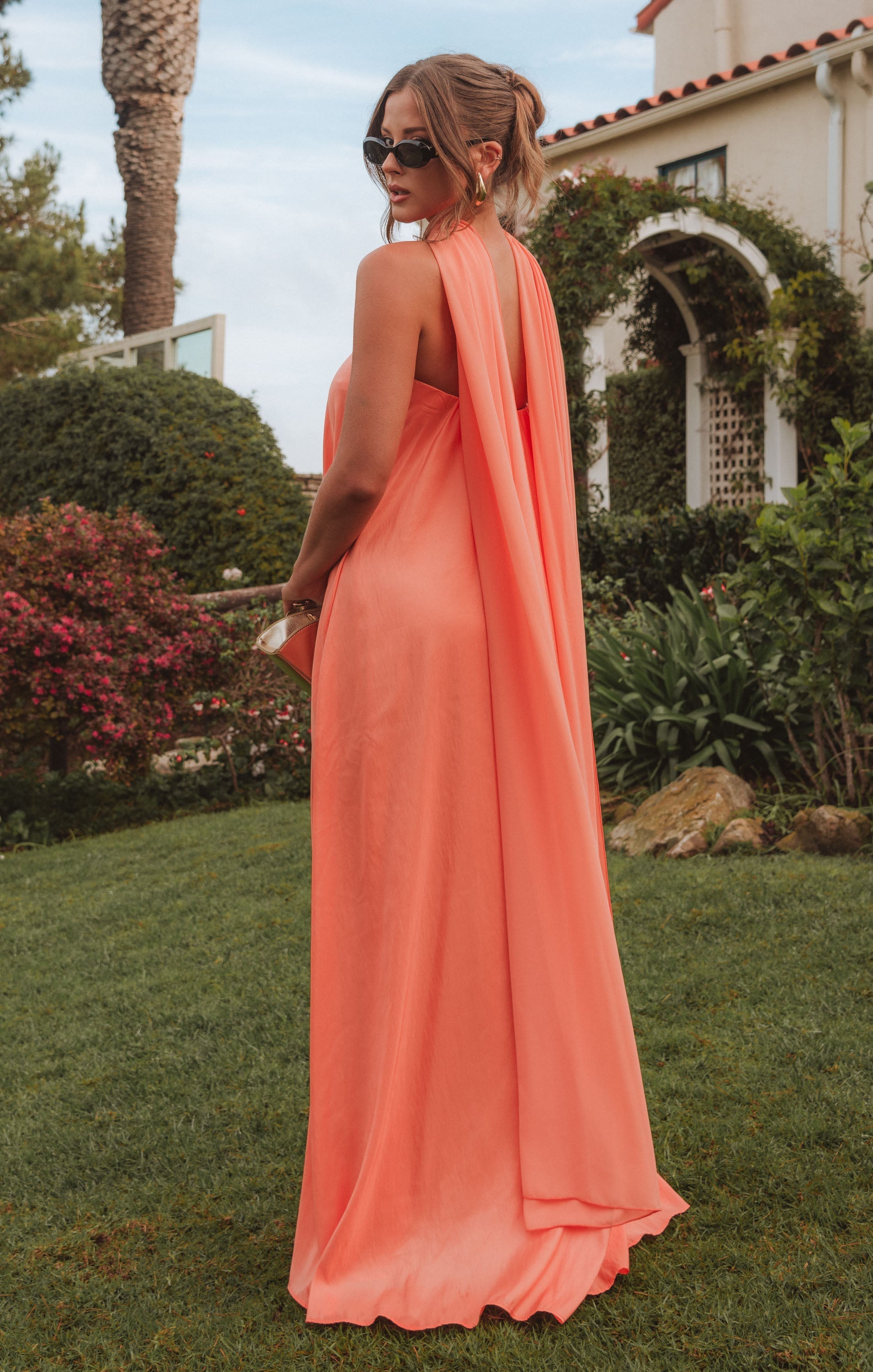 Tinsley Tube Dress ~ Cantaloupe Light Taffeta