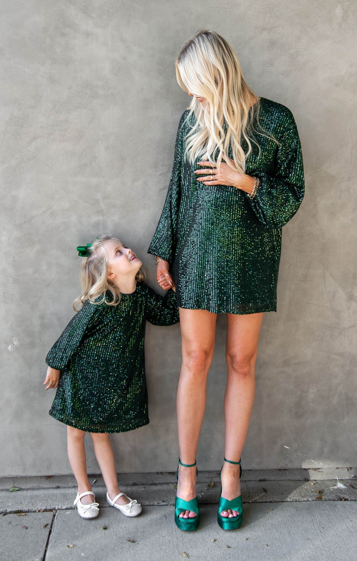 Sure Thing Mini Dress ~ Emerald Sequins