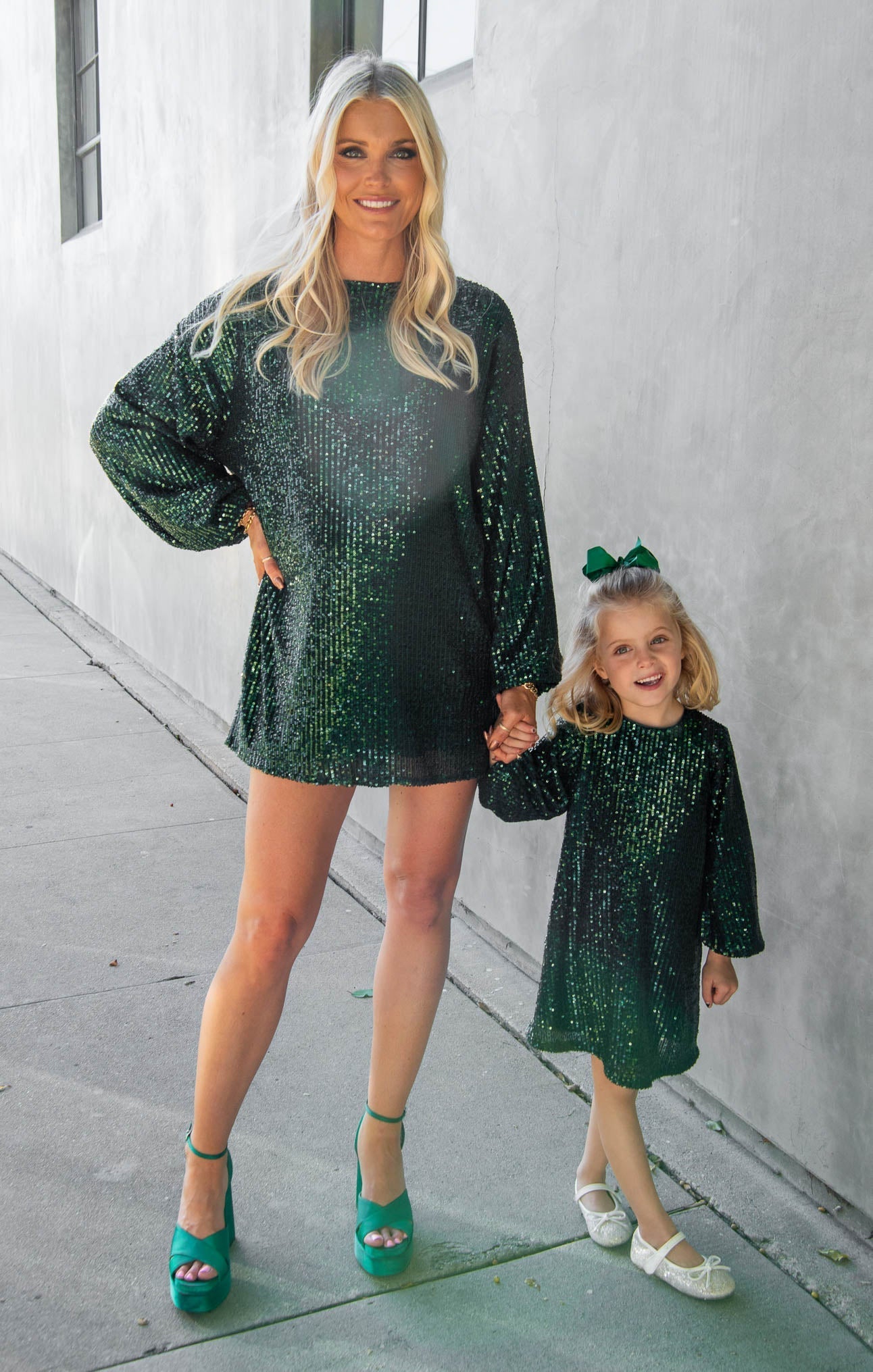 Sure Thing Mini Dress ~ Emerald Sequins