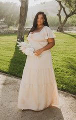 Nicole Maxi Dress ~ Champagne Luxe Satin