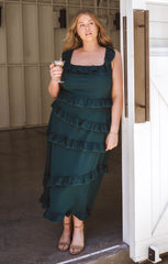 Greta Dress ~ Emerald Stretch