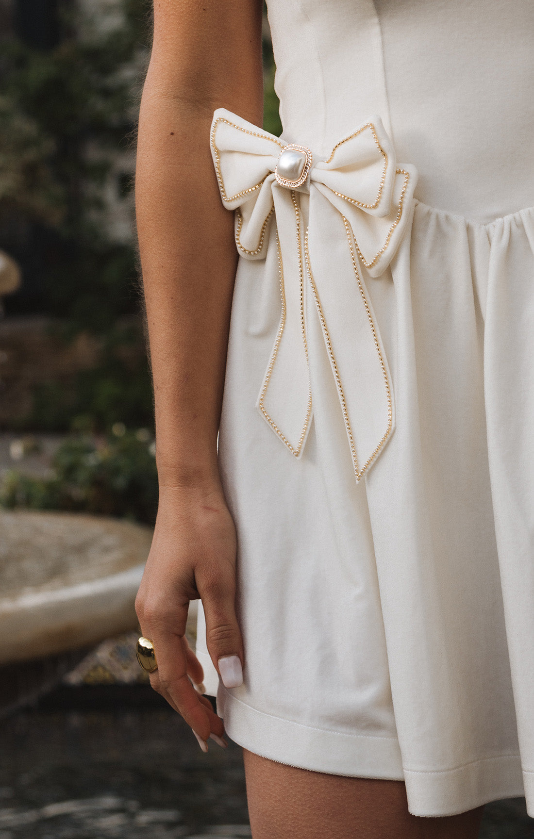 Ricci Skort Dress ~ White Velvet