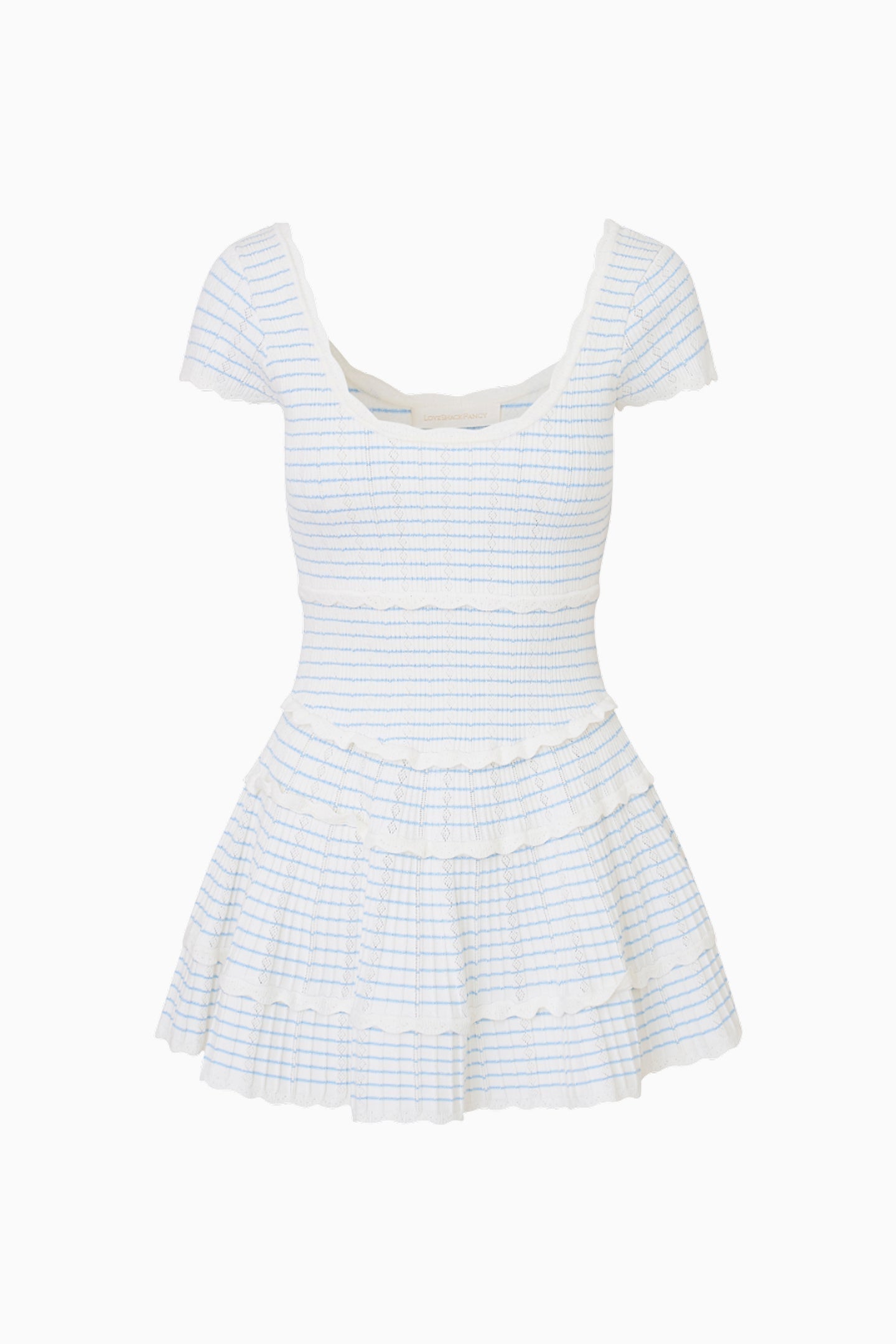 Elisavette Striped Stretch Knit Mini Dress