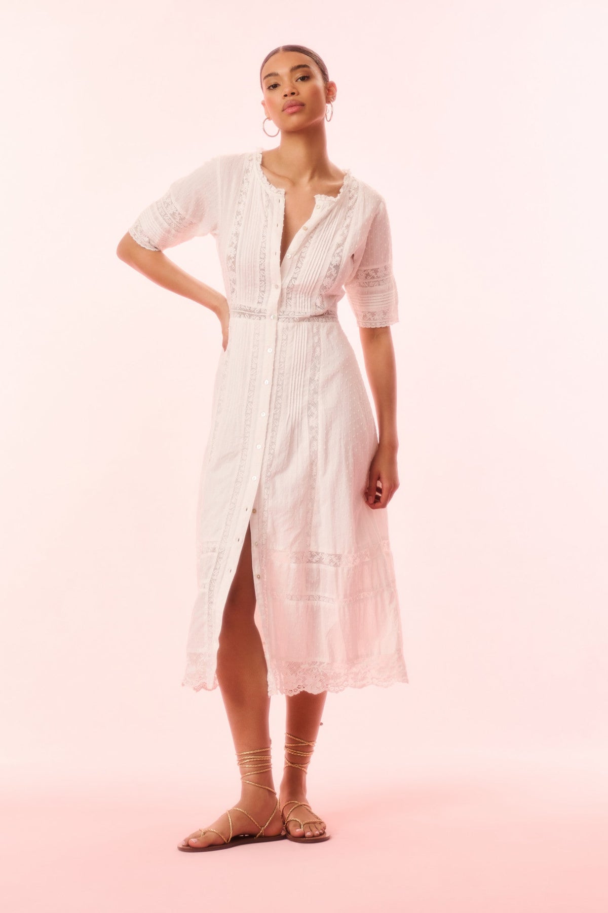 Francilla Cotton Midi Dress