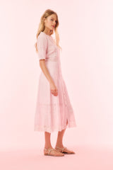 Francilla Cotton Midi Dress - BALLERINA PINK