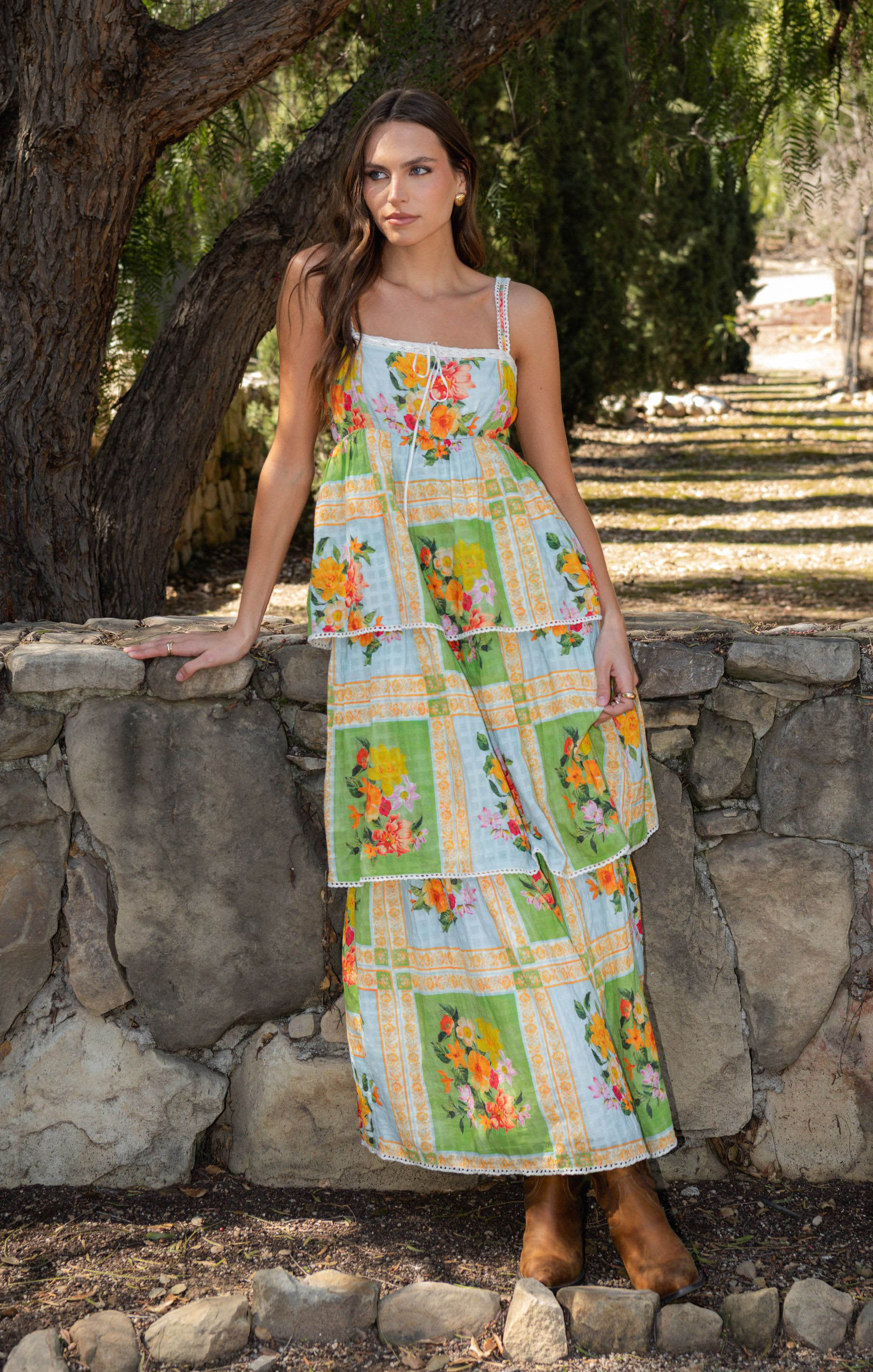 Peyton Midi Dress ~ Country Bouquet