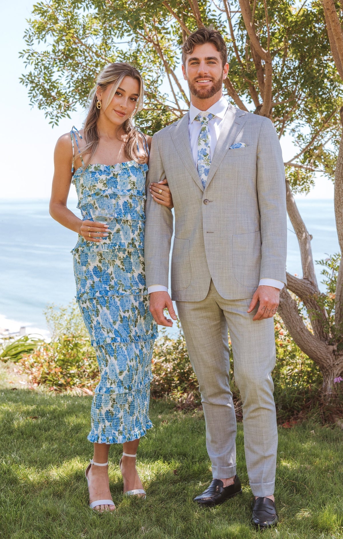 Stella Smocked Dress ~ Cottage Floral Blue