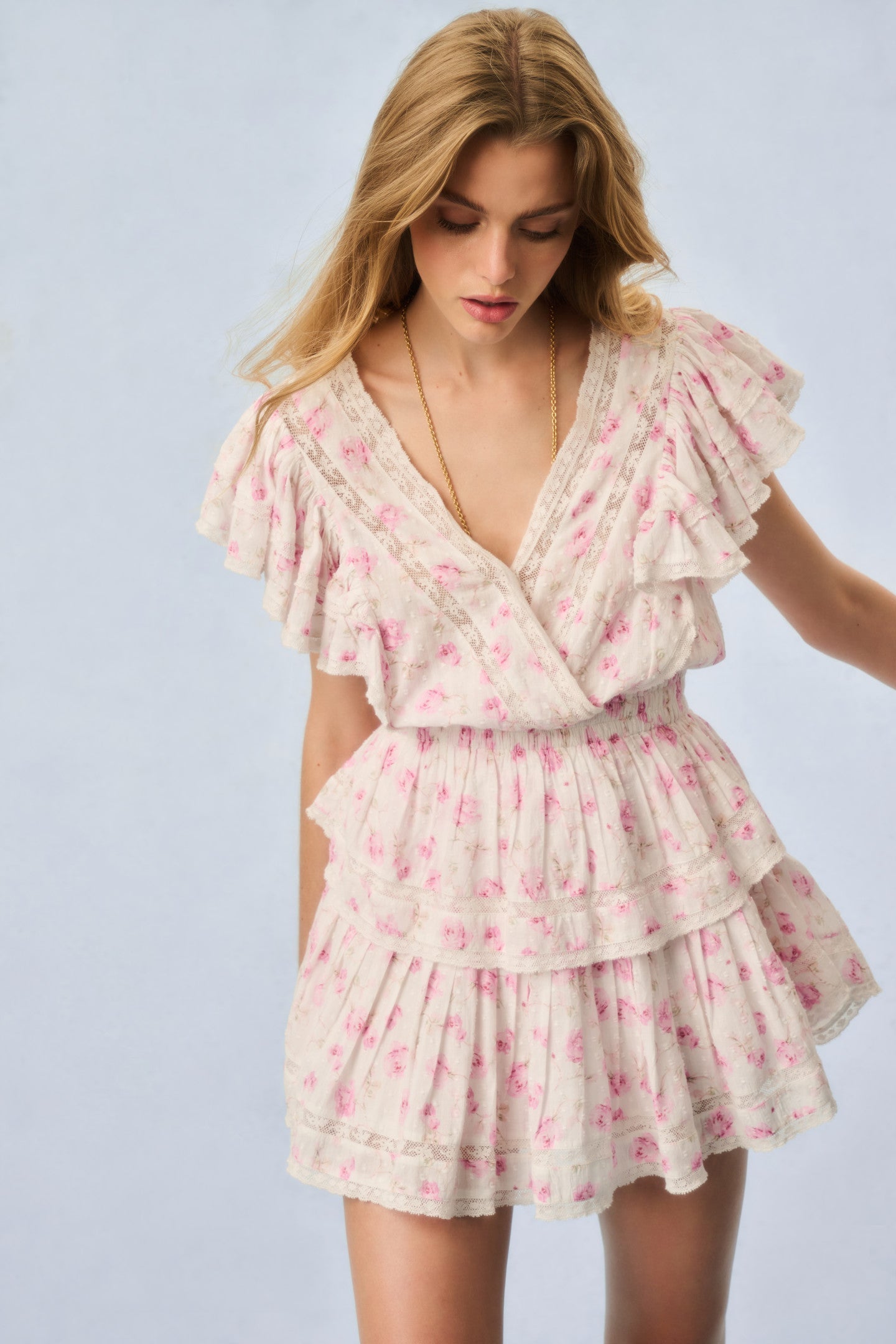 Gwen Heirloom Print Cotton Mini Dress