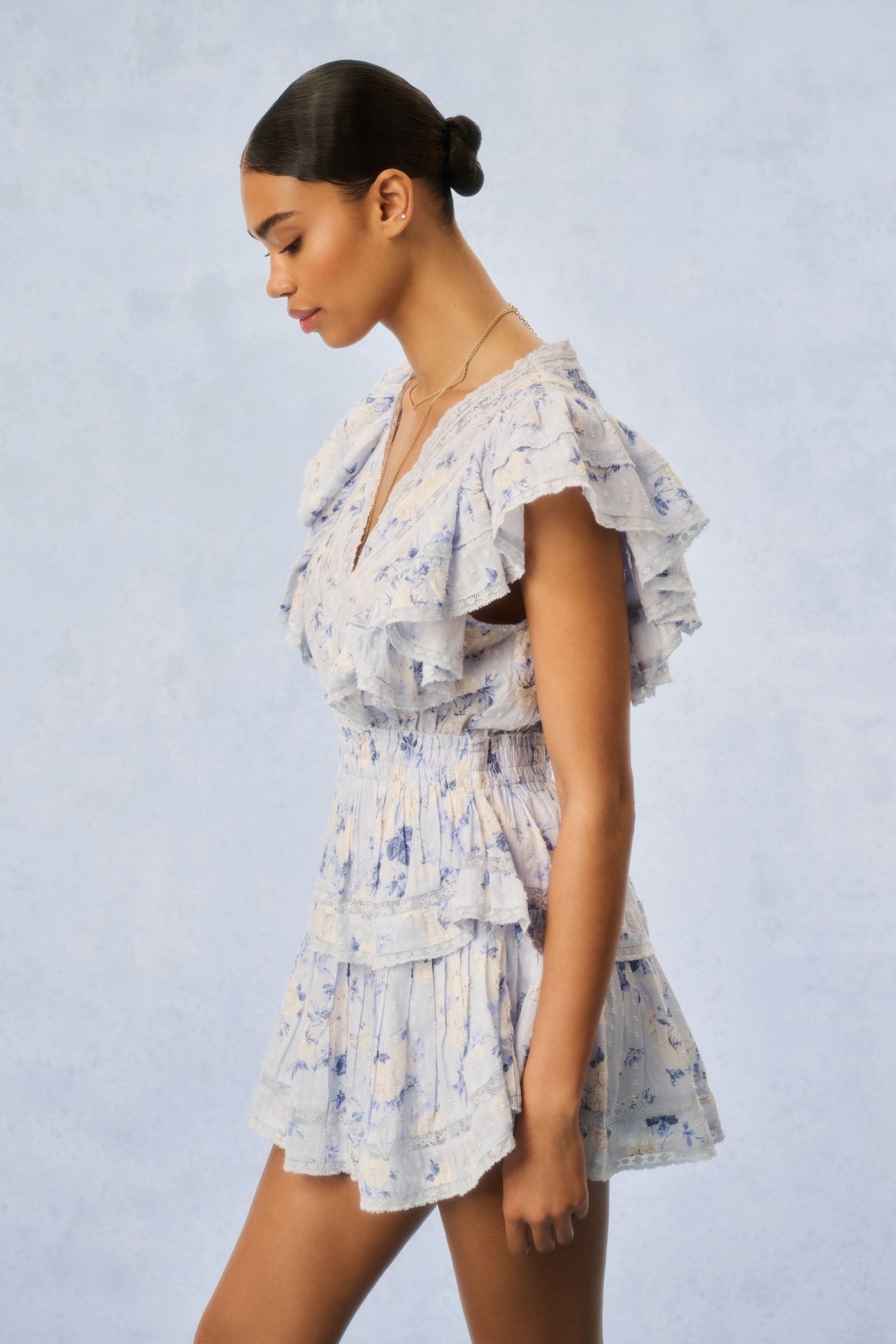 Gwen Heirloom Print Cotton Mini Dress