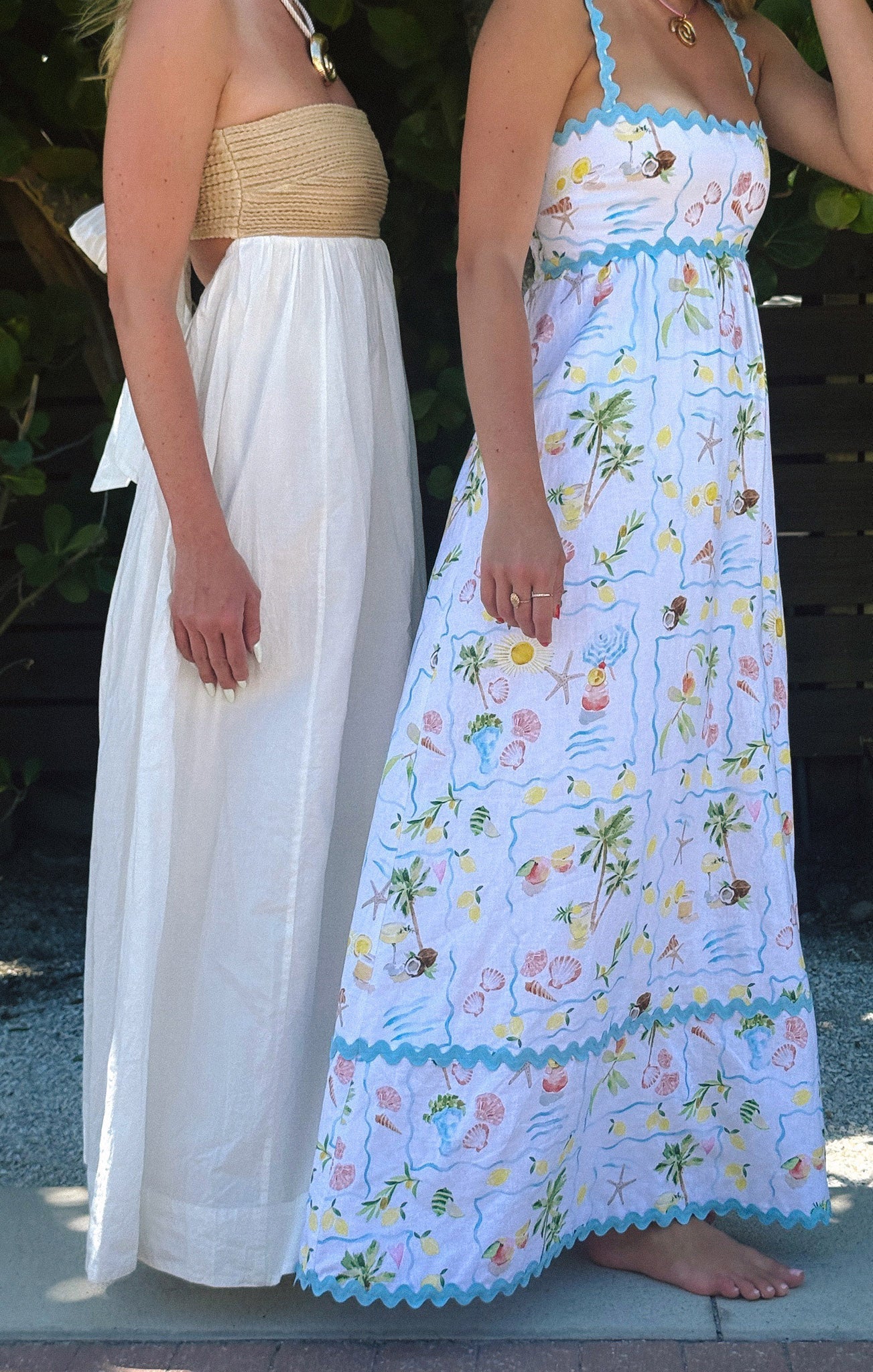 Getaway Maxi Dress ~ Seaside Treasures Blue Scallop