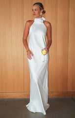 Lisa Maxi Dress ~ Ivory Luxe Satin