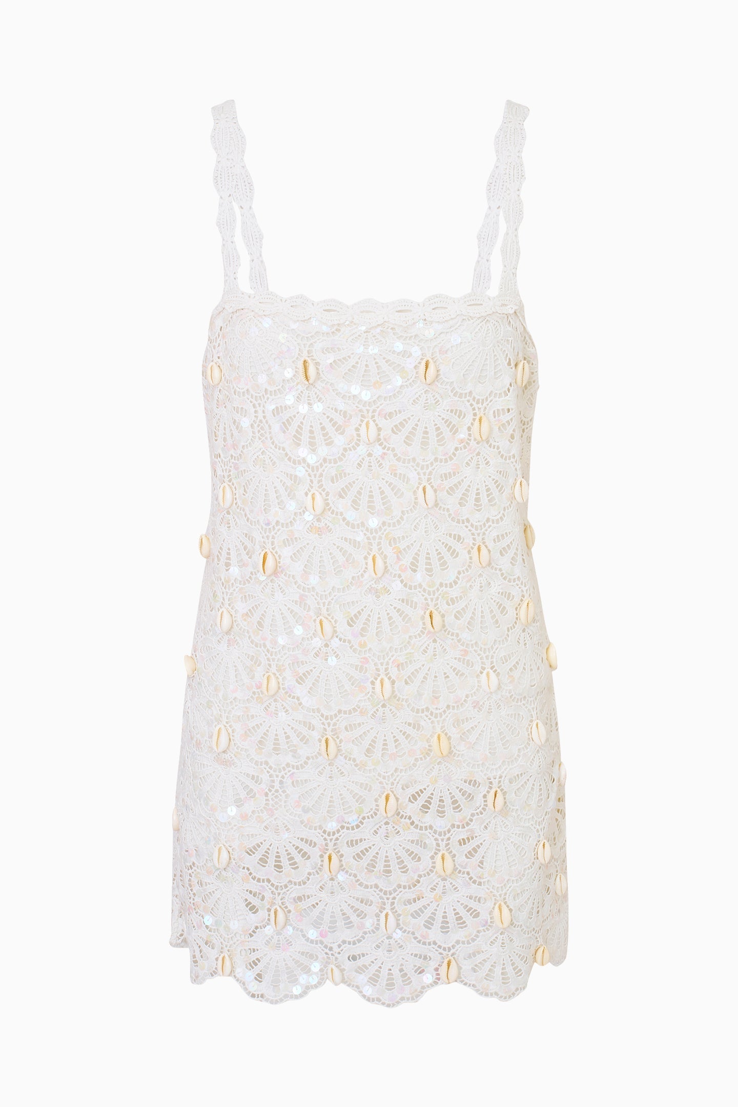Lamont Crochet Shell Mini Dress