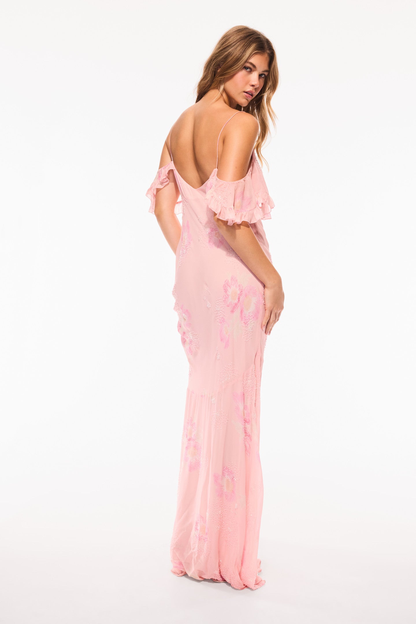 Librae Floral Off-The-Shoulder Gown