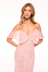 Librae Floral Off-The-Shoulder Gown