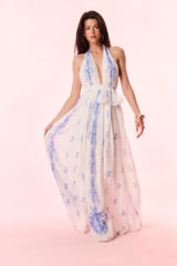 Lilah Cotton Halter Gown
