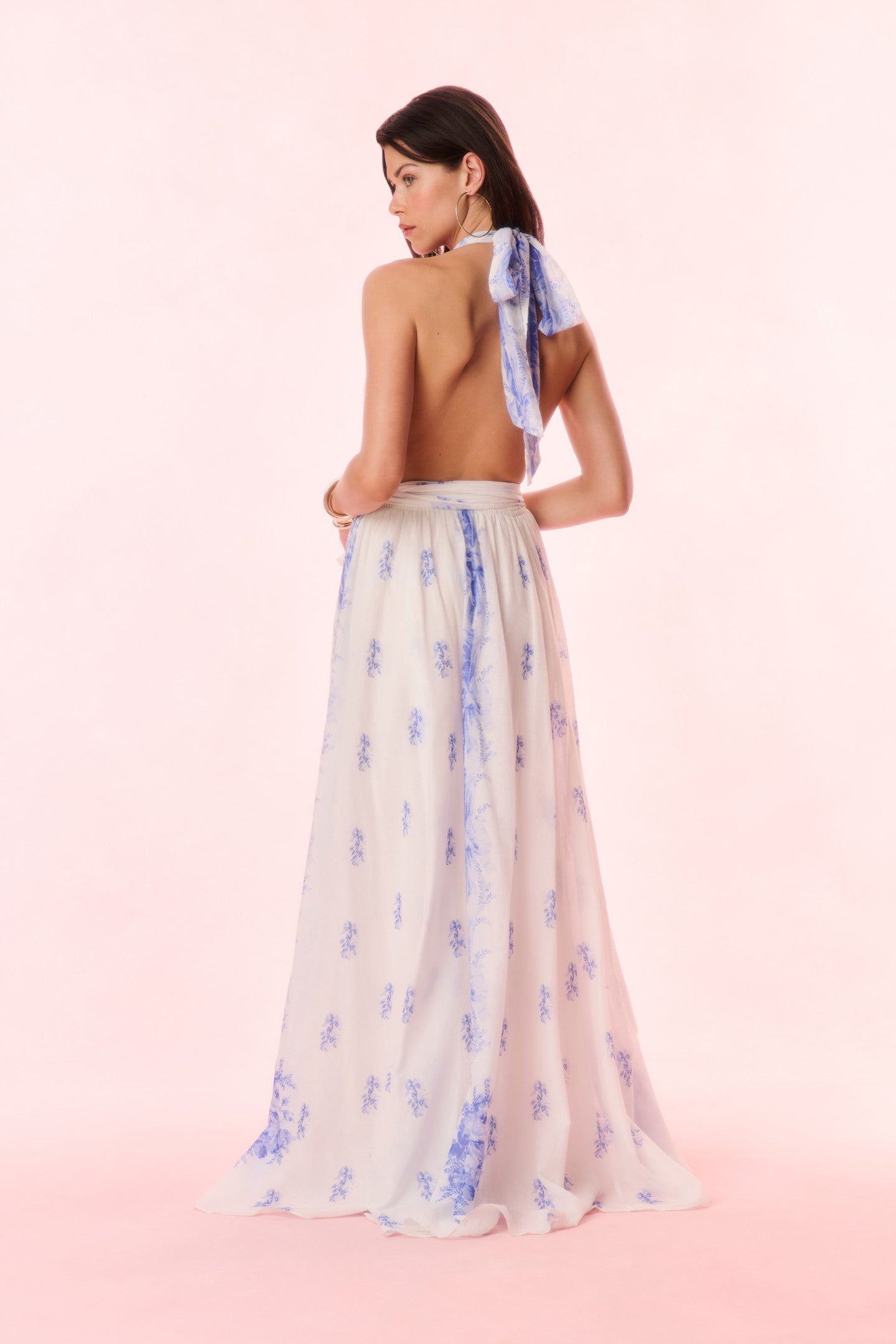 Lilah Cotton Halter Gown