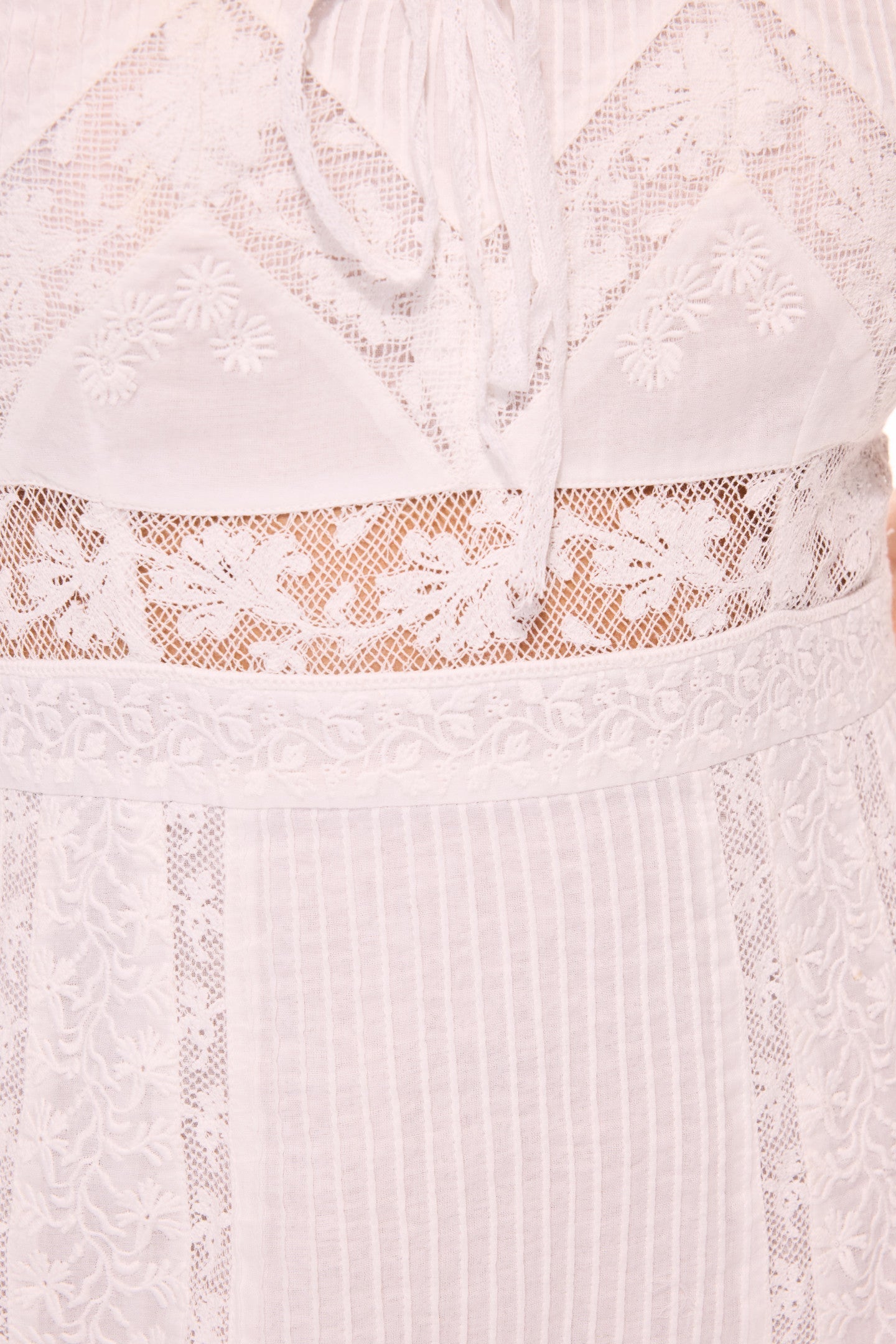 Maera Cotton Lace-Trimmed Mini Dress