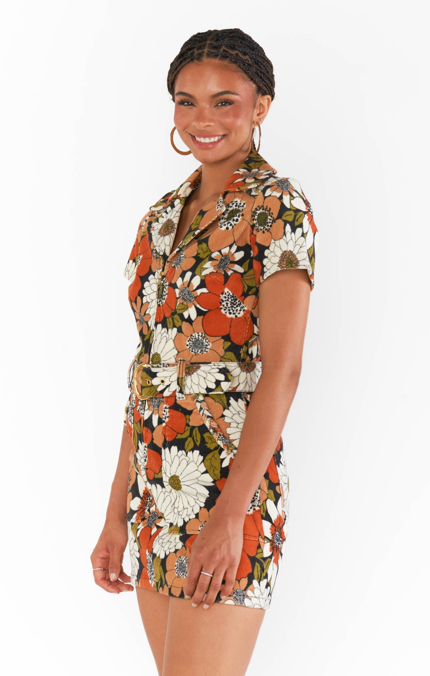 Outlaw Dress ~ Hutton Floral Corduroy