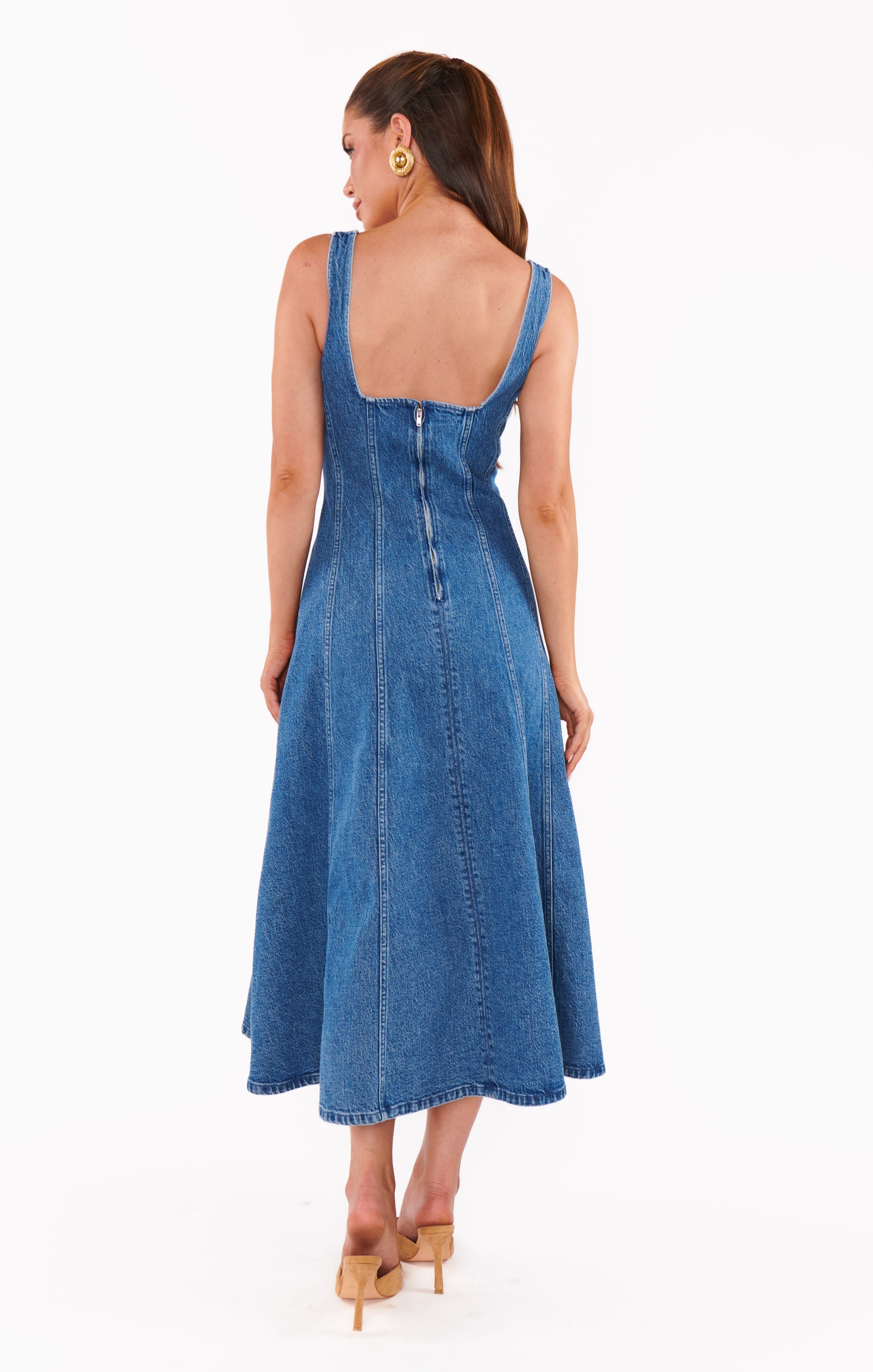 Prim Midi Dress ~ Windy Indigo