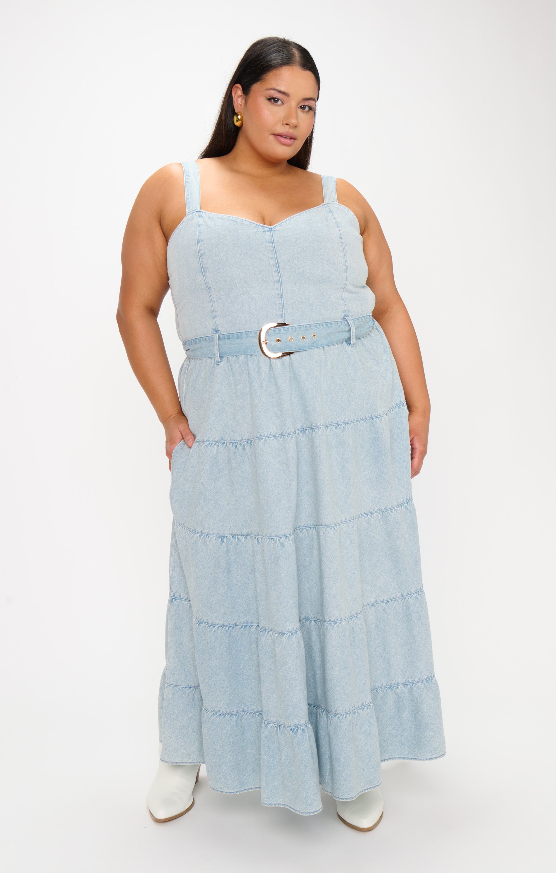 Lainey Midi Dress ~ Dew Drop