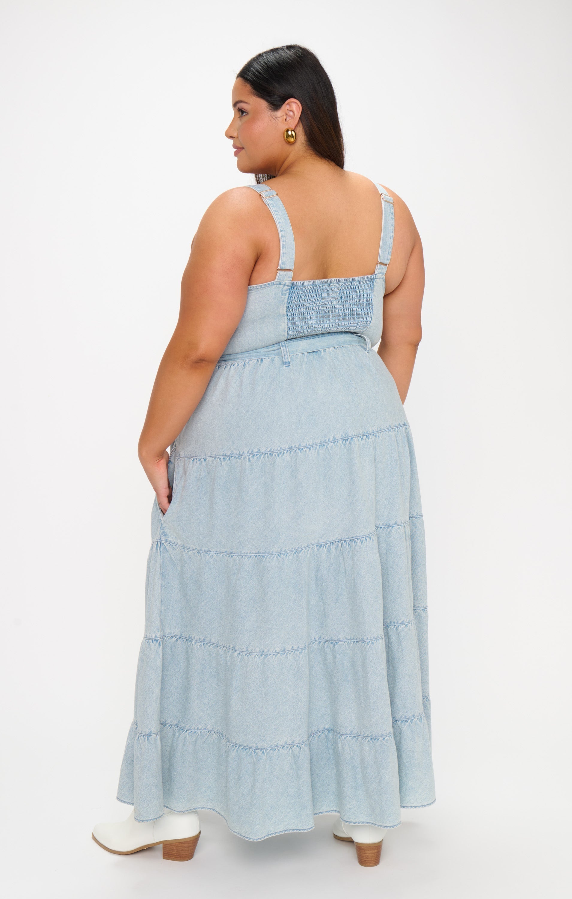 Lainey Midi Dress ~ Dew Drop