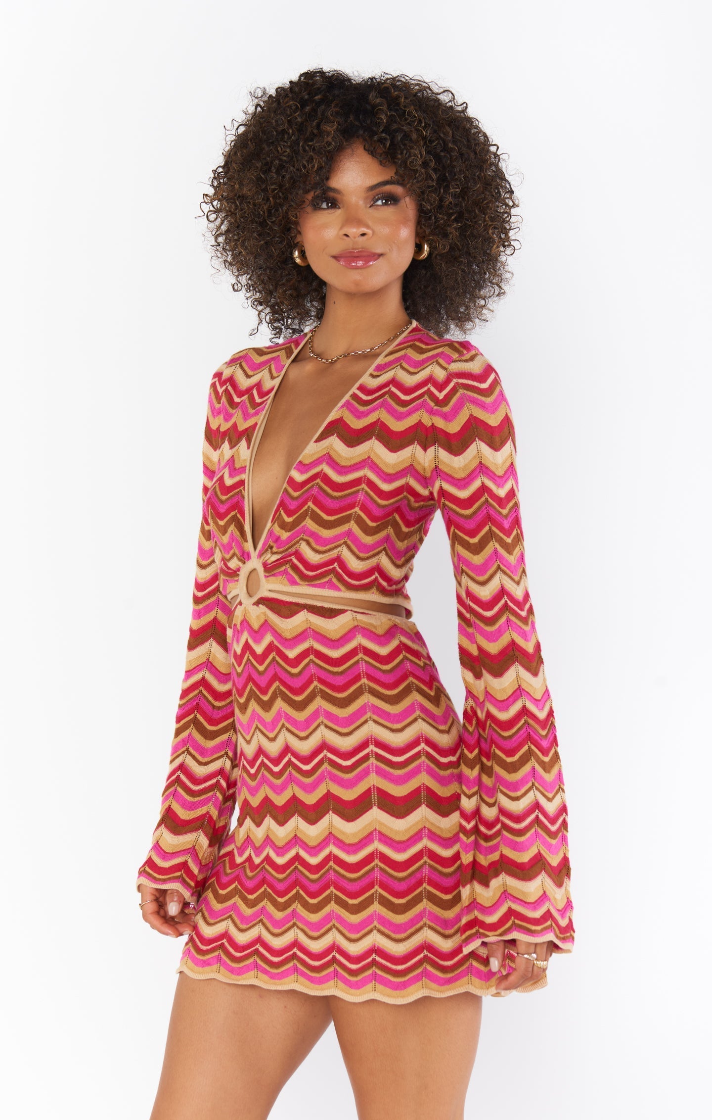 Carlo Cut Out Dress ~ Horizon Stripe Knit