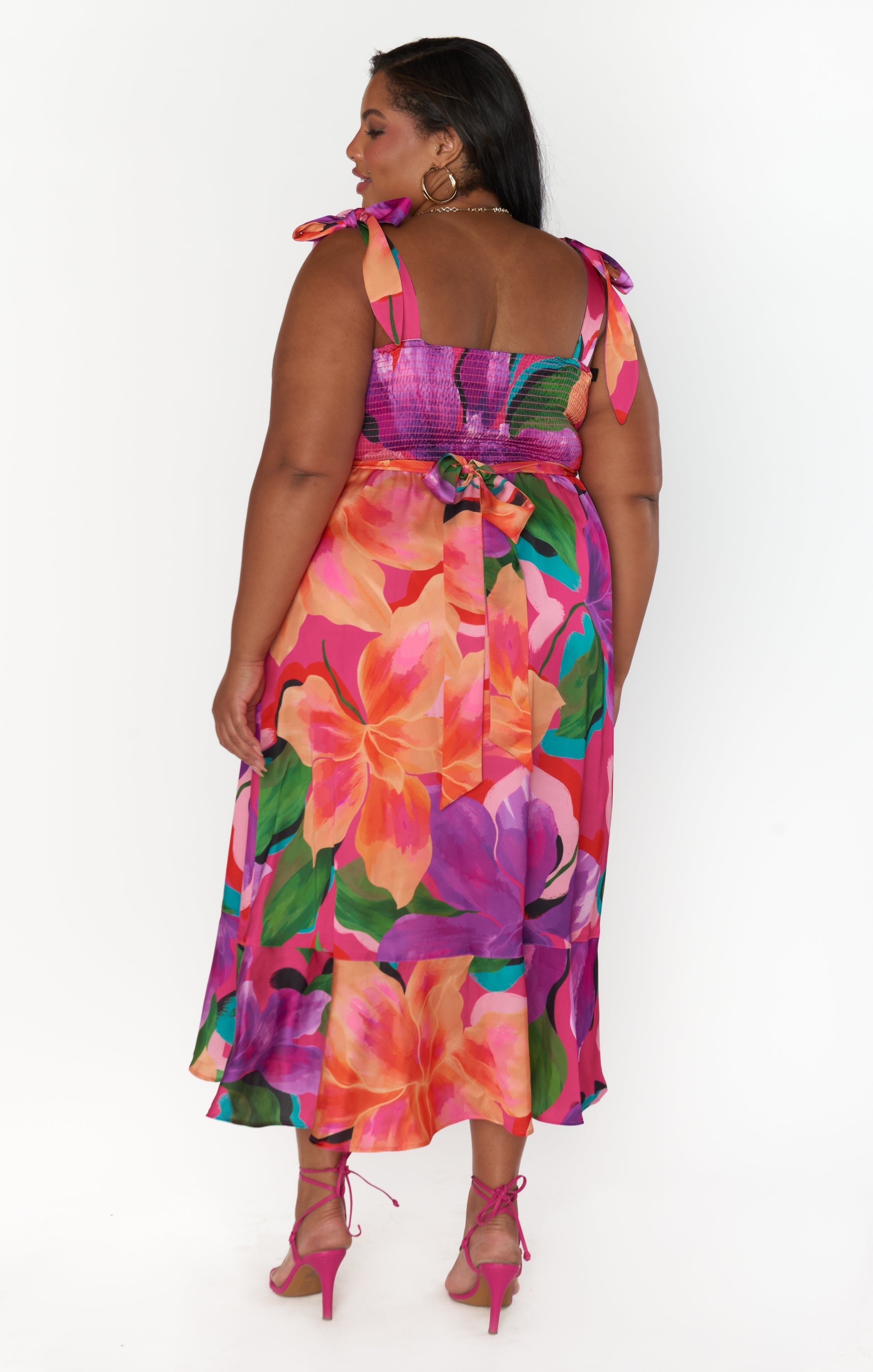 Garden Midi Dress ~ Water Lily