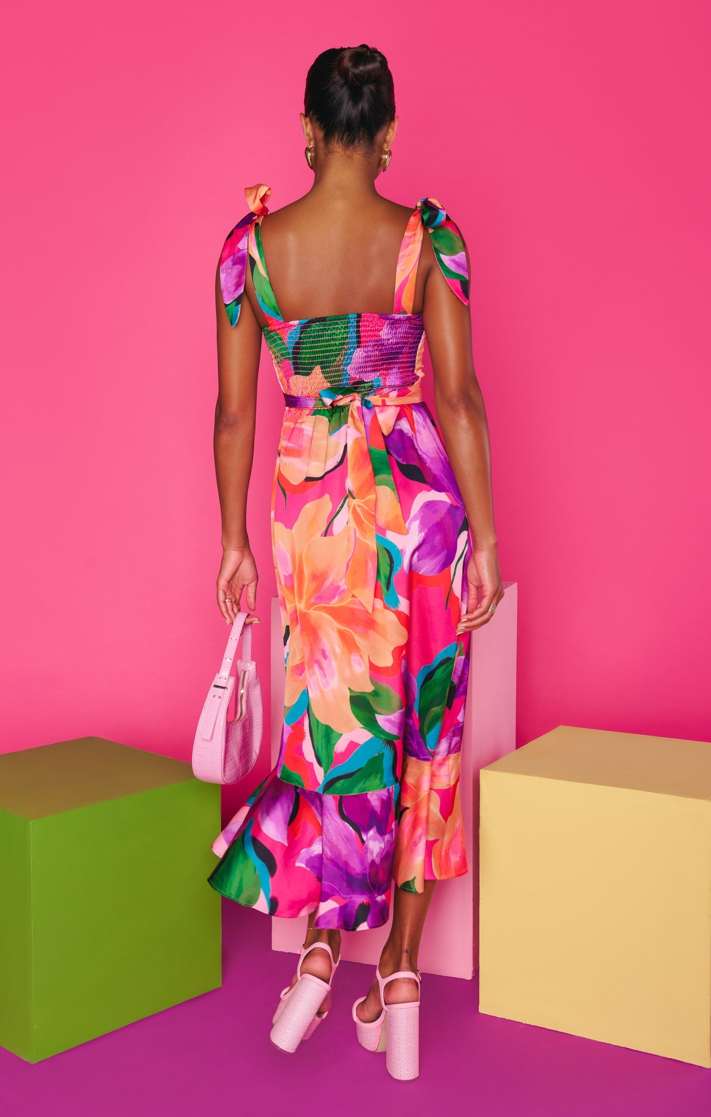 Garden Midi Dress ~ Water Lily