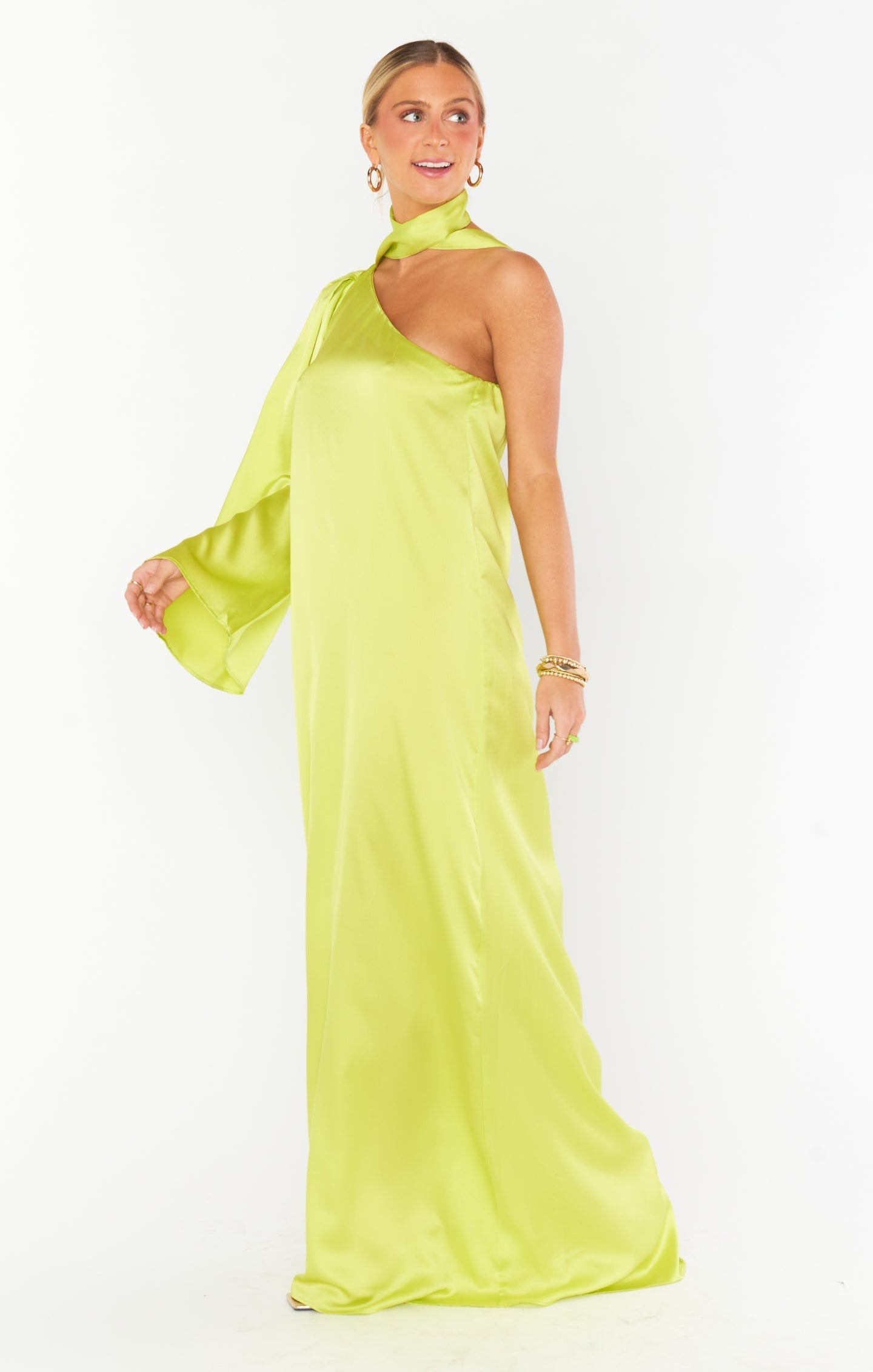 Get Together Dress ~ Citrine Luxe Satin