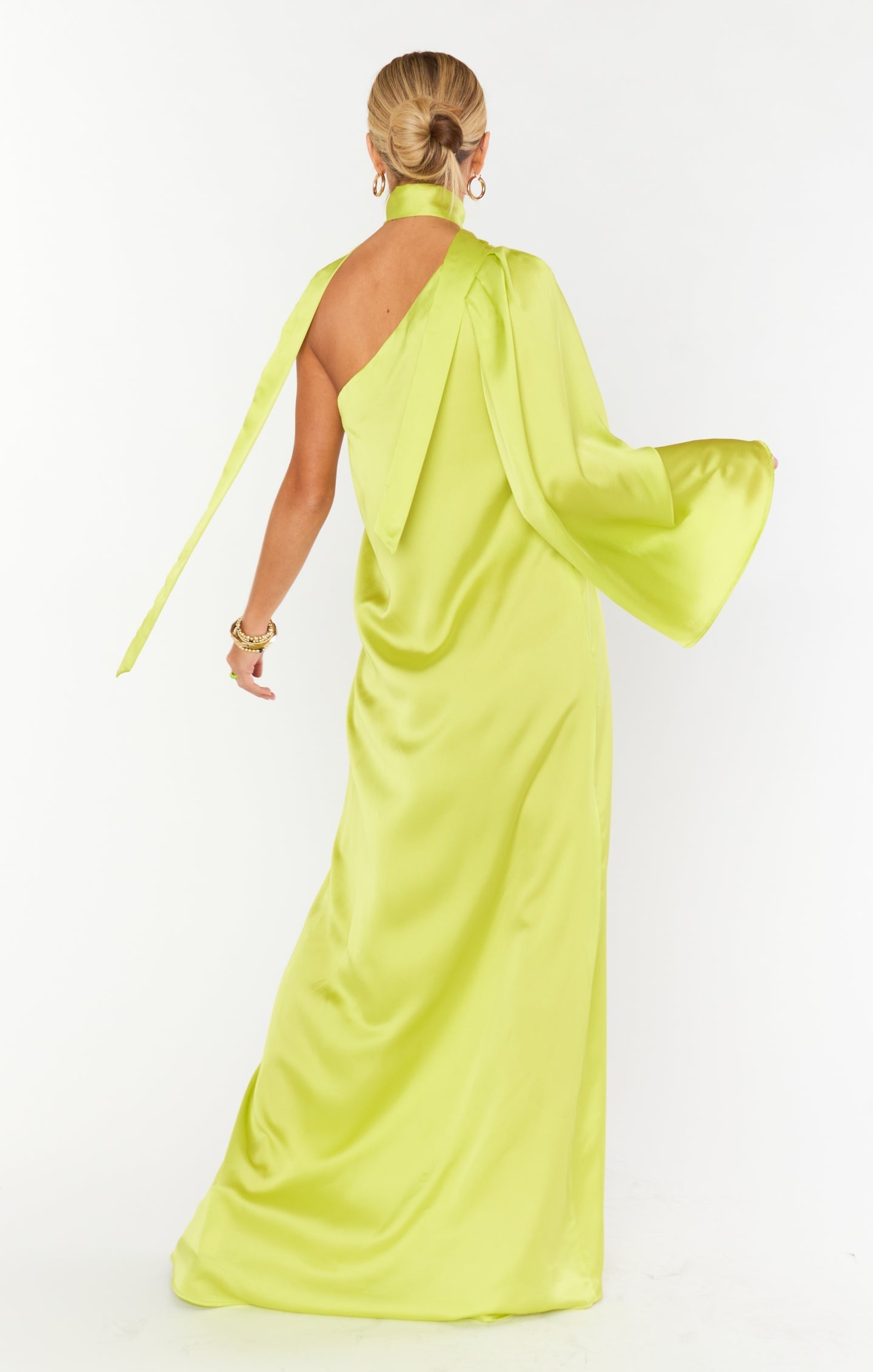 Get Together Dress ~ Citrine Luxe Satin