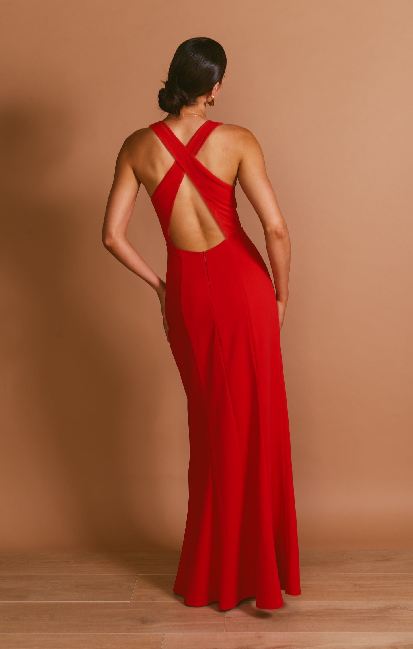 Rachel Maxi Dress ~ Red Stretch