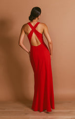 Rachel Maxi Dress ~ Red Stretch