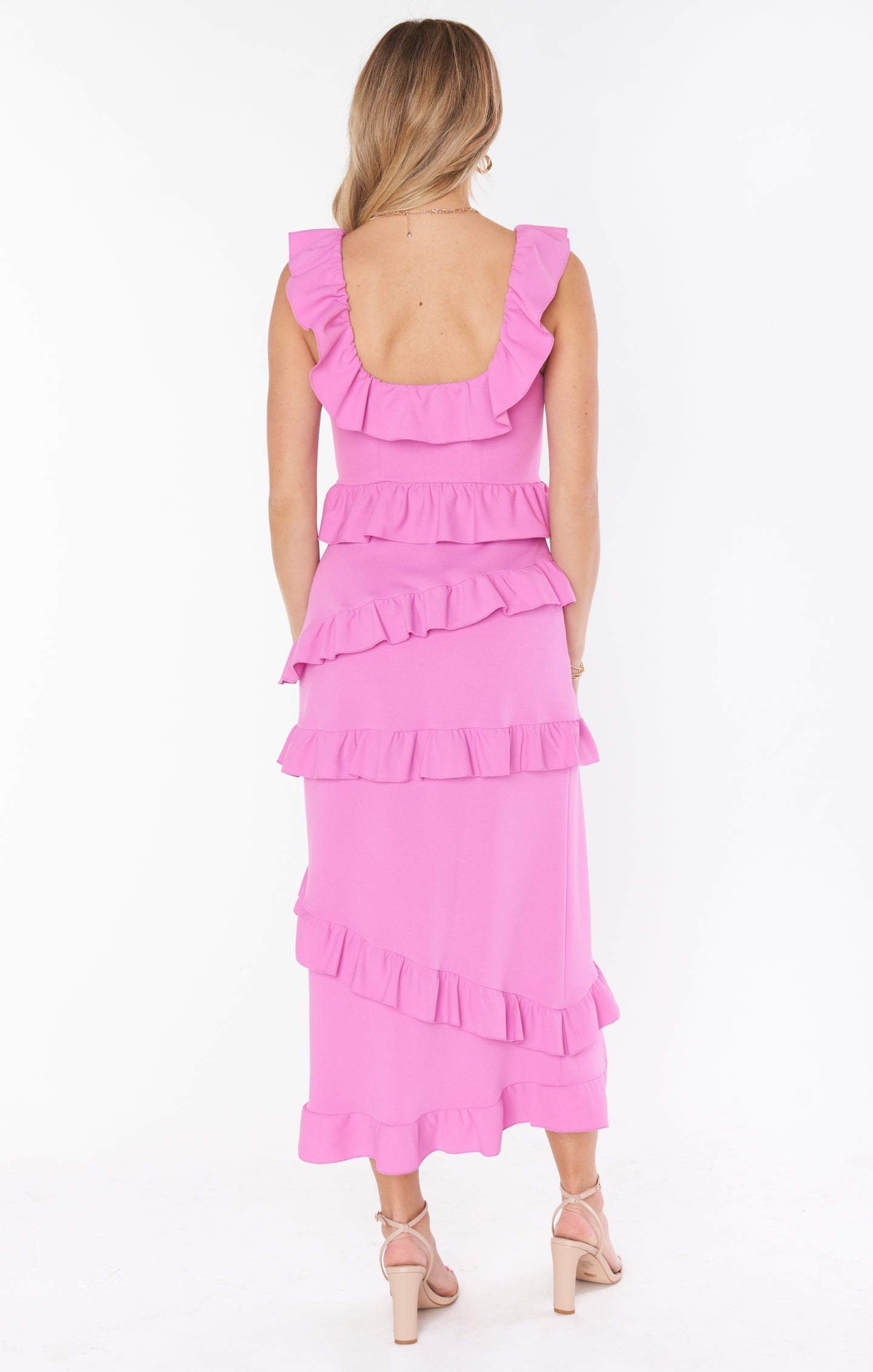 Greta Dress ~ Pink Lilac Stretch