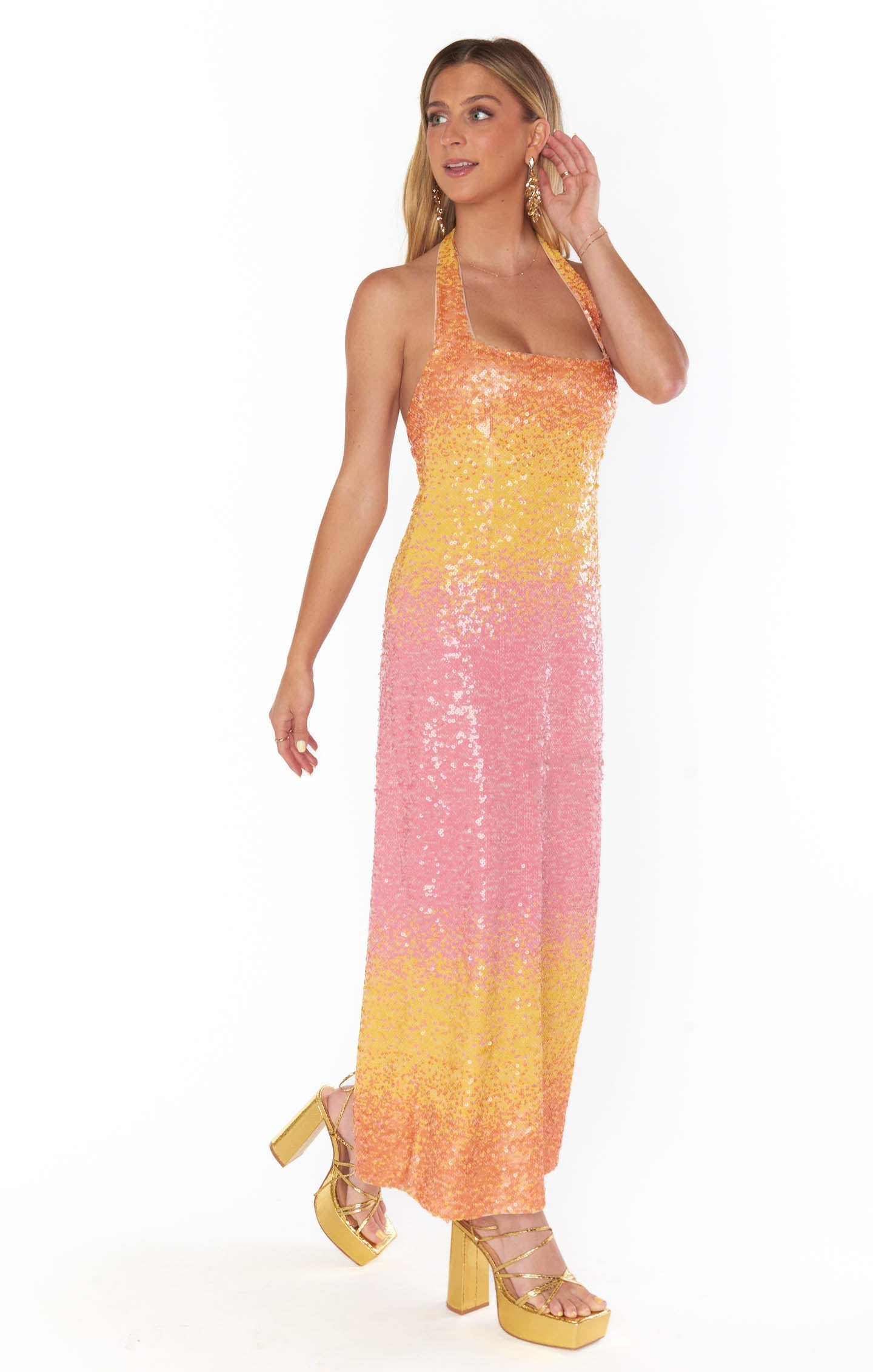 Samba Midi Dress ~ Sundown Ombre Sequins