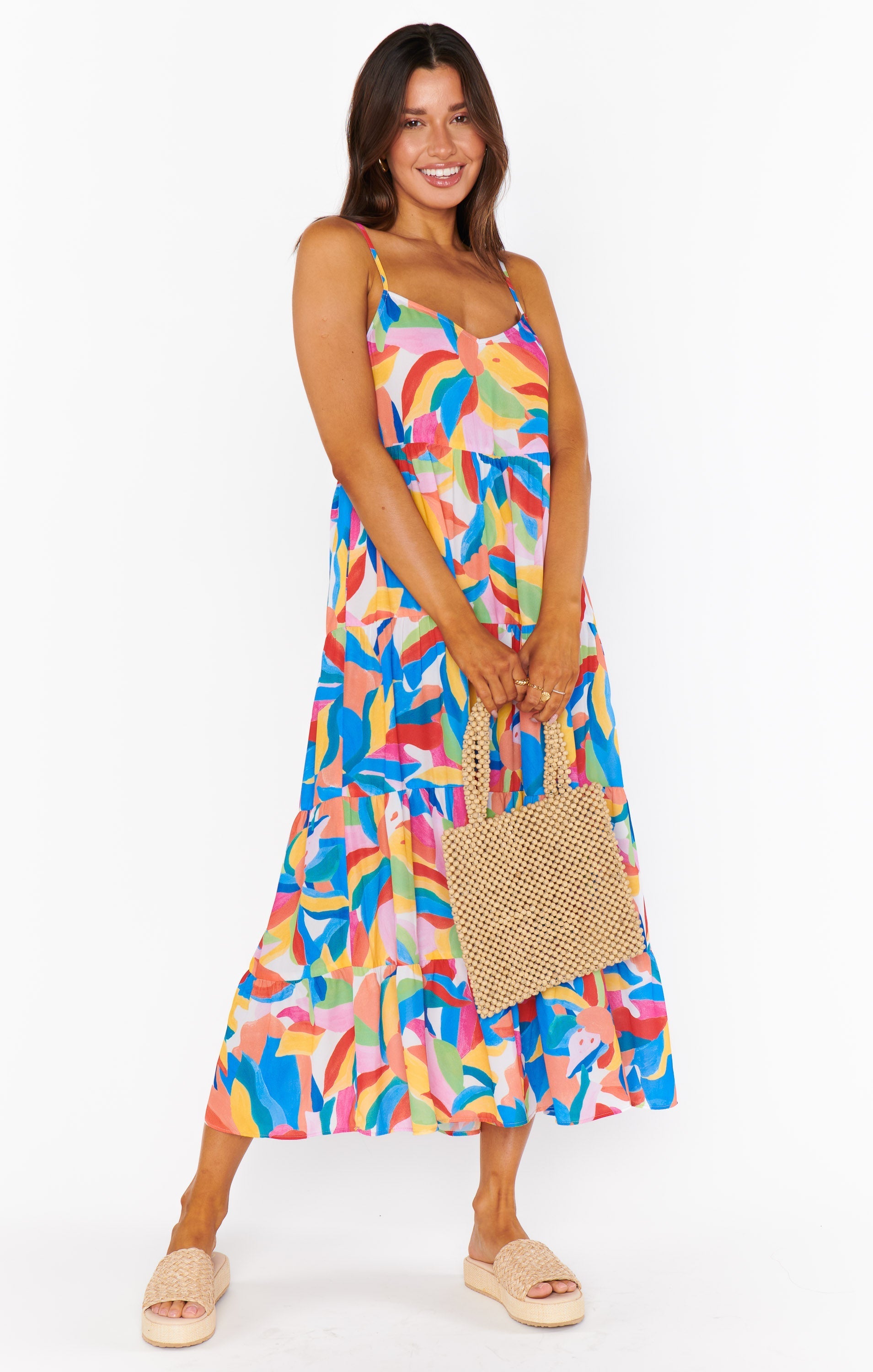 Caroline Maxi Dress ~ Rainbow Pop