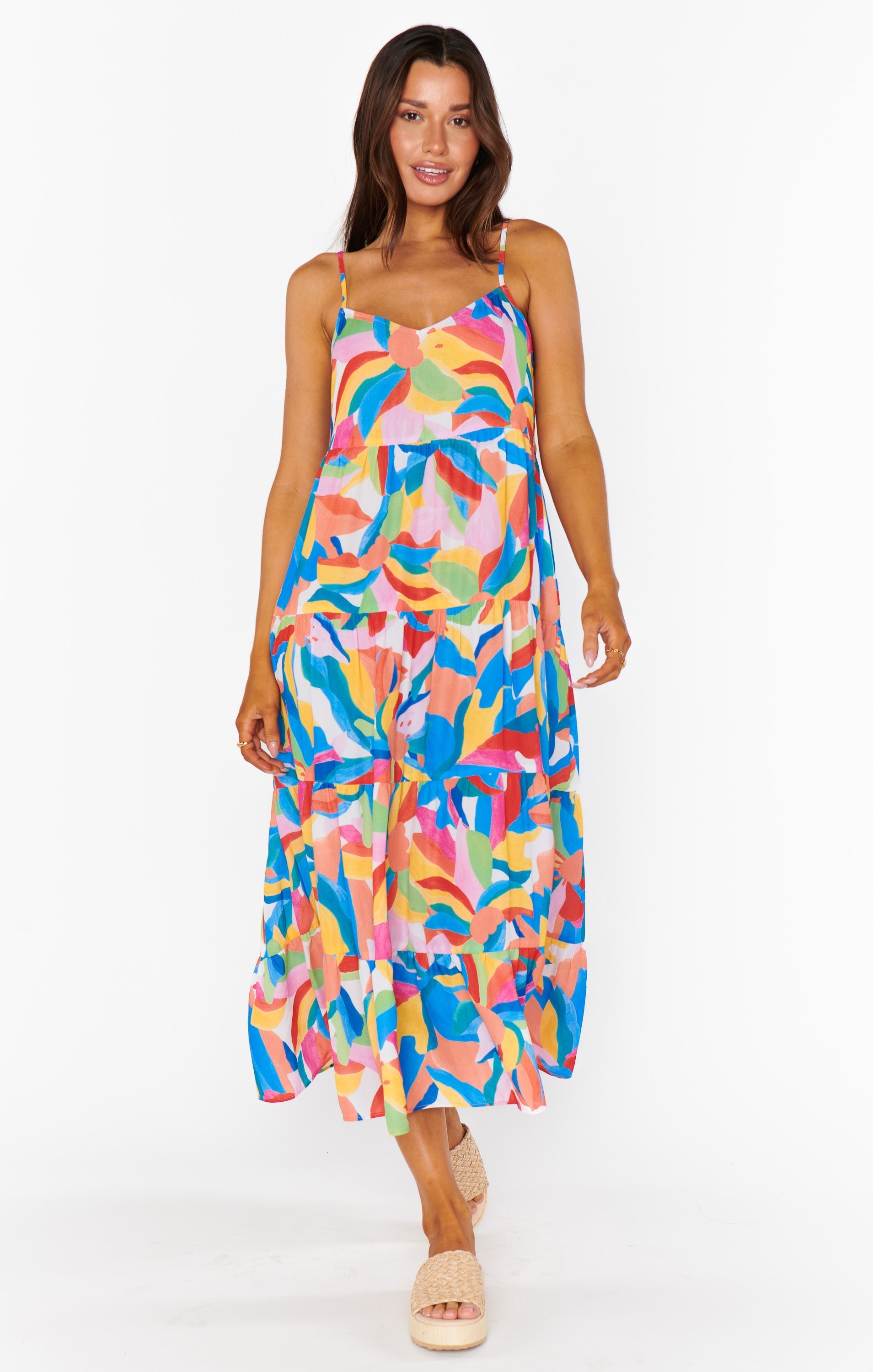 Caroline Maxi Dress ~ Rainbow Pop