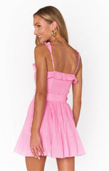 Jolene Mini Dress ~ Pink Lemonade