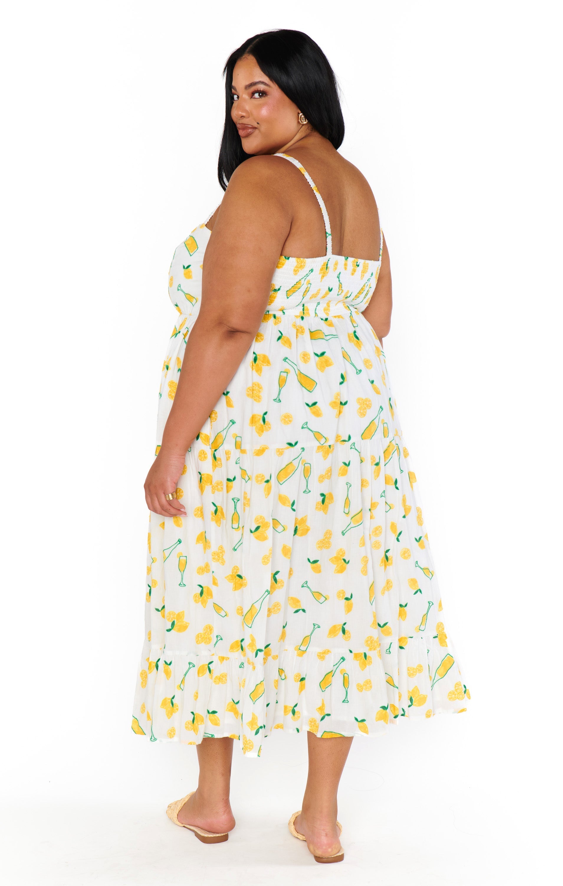 Summer Fling Midi Dress ~ Limoncello Embroidery