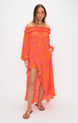 Bobbi Maxi Dress ~ Fuchsia Shells Pebble