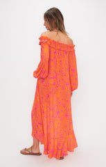 Bobbi Maxi Dress ~ Fuchsia Shells Pebble