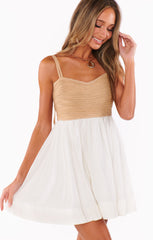 Sun Deck Mini Dress ~ White Voile With Twisted Rope